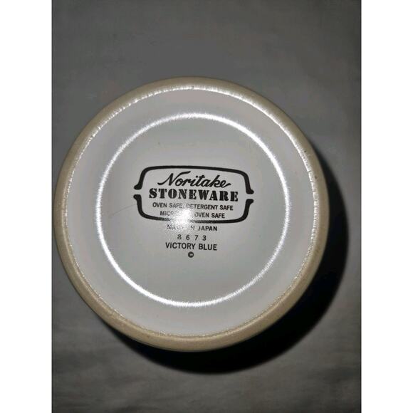 Noritake Stoneware Victory Blue Cream And Sugar Bowl - Picture 4 of 5